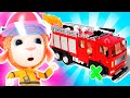 Play Safe! Wheels On The Bus 🚓 🚑 🚒 Dolly and Friends in funny stories for kids about professions