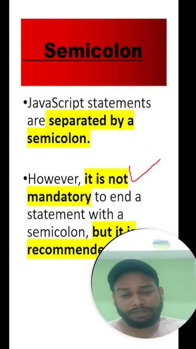 Javascript Semicolon its important to write on code #javascript # ...