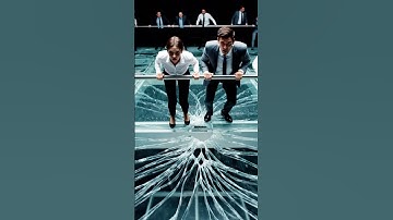 Glass bridge cracks and collapses