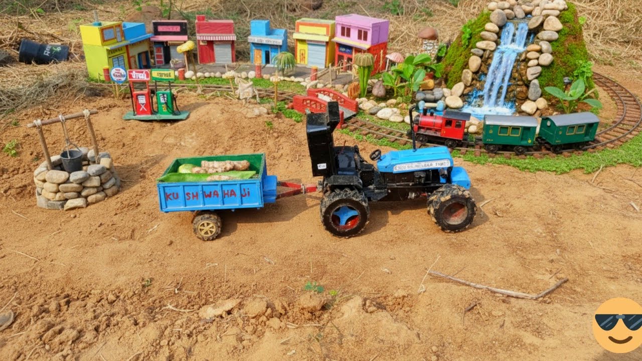 DIY Mini Tractor Builds Real Mountain Highway | RC Road Roller & Truck  Construction ‎⁨| diy Tractor