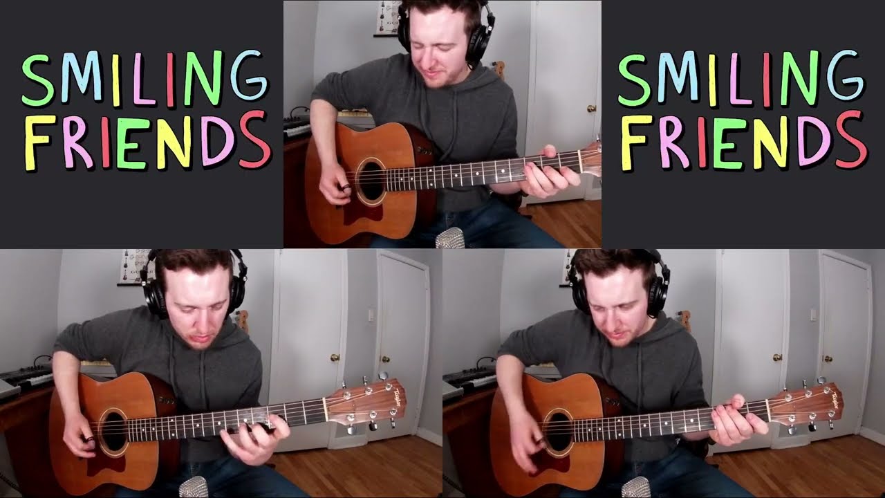 Smiling Friends Opening/Credits Theme --- Acoustic Guitar Cover + Free Tabs {Jacob Neufeld}
