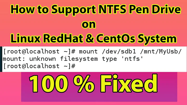 How to Mount NTFS Usb Drive in RedHat & CentOs System