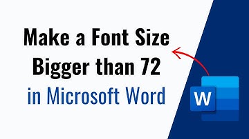 How to Make a Font size bigger than 72 in Microsoft word