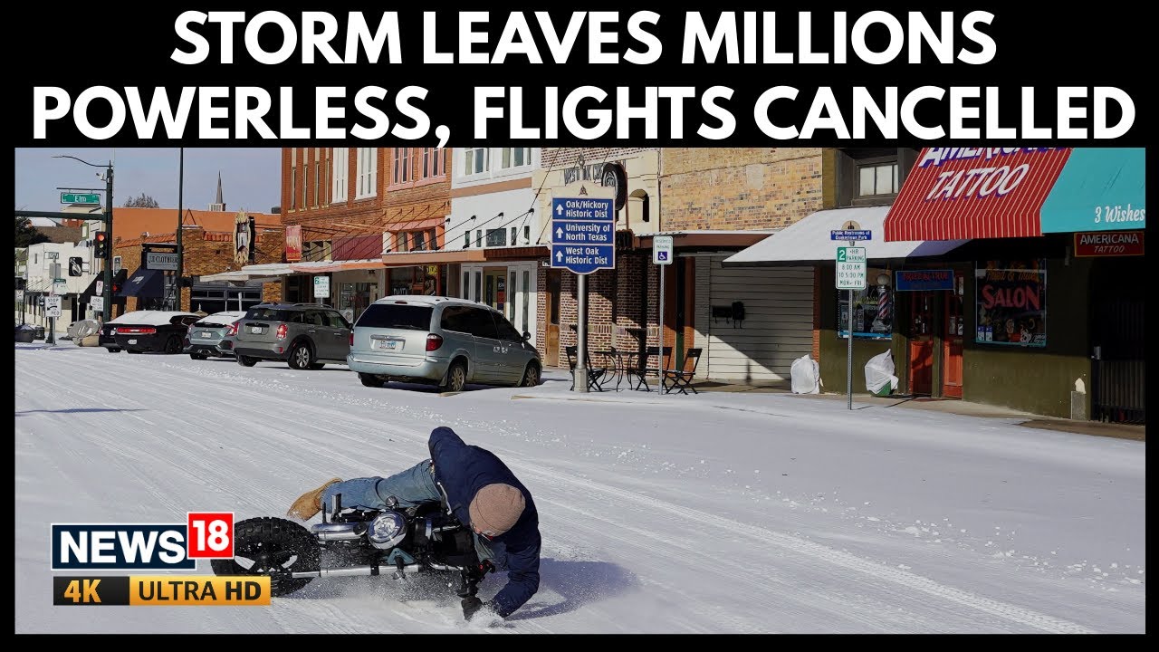 US Winter Storm Leaves One Million Without Power, Over 10,000 Flights Cancelled Nationwide | 4K