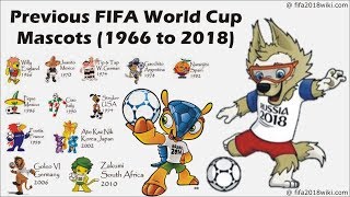 Previous Fifa World Cup Mascots 1966 To 18 Youtube