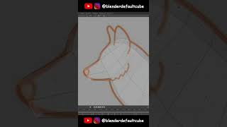 Low Poly Coyote in blender #shorts #shortvideo #shortsfeed