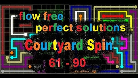Flow Free - Courtyard Spin - Perfect Solutions for levels 61 - 90
