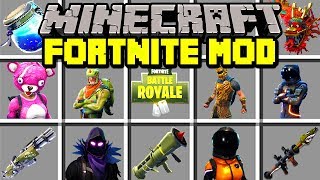 Minecraft FORTNITE: BATTLE ROYALE MOD! | LEGENDARY GUNS, PORT-A-FORT, GLIDERS! | Modded Mini-Game