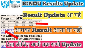 IGNOU results update June 2022 IGNOU Result update 2022 14 October 2022 Result Update IGNOU