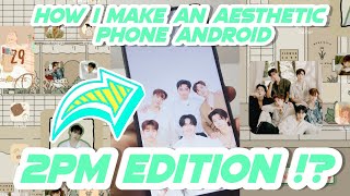 how to make aesthetic phone android theme 2PM 🤎🍂 | AESTHETIC IOS THEME KAWAII screenshot 2