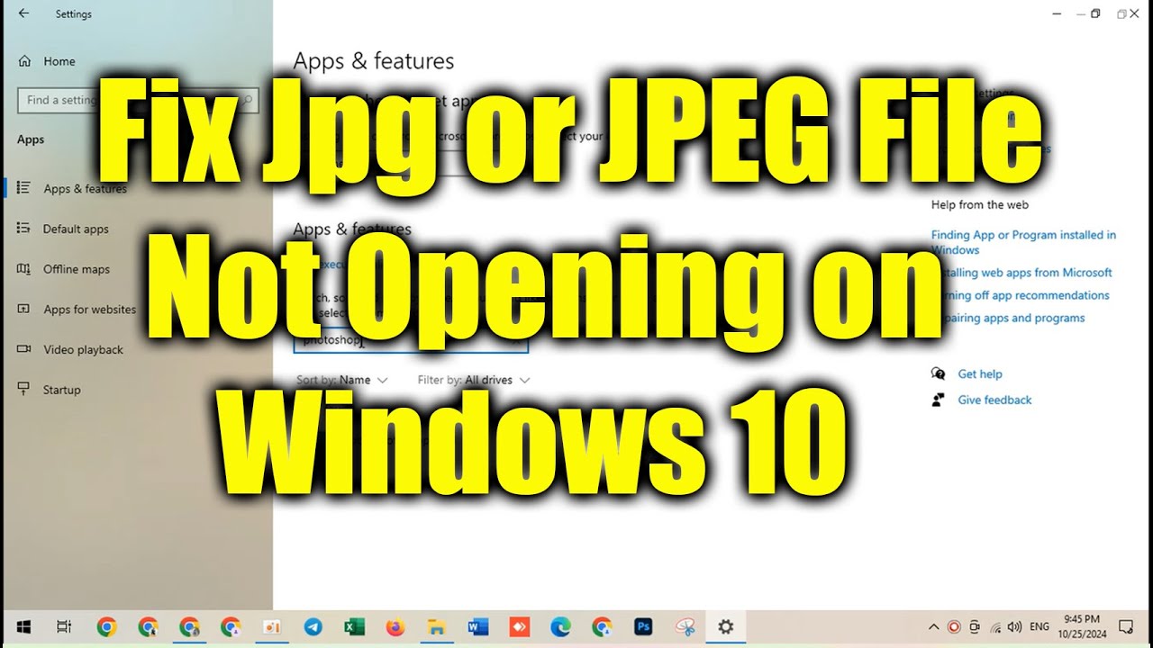 How to Fix Jpg or JPEG File Not Opening on Windows 10 - YouTube