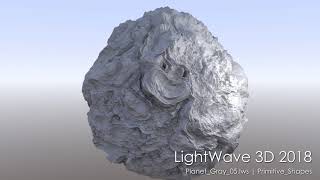 LightWave 3D 2018: Planet Gray 01-05 Collection scenes rendered