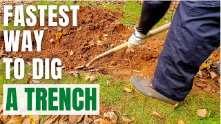 FASTEST WAY TO DIG A TRENCH | How to Dig a Trench With a Demo Hammer