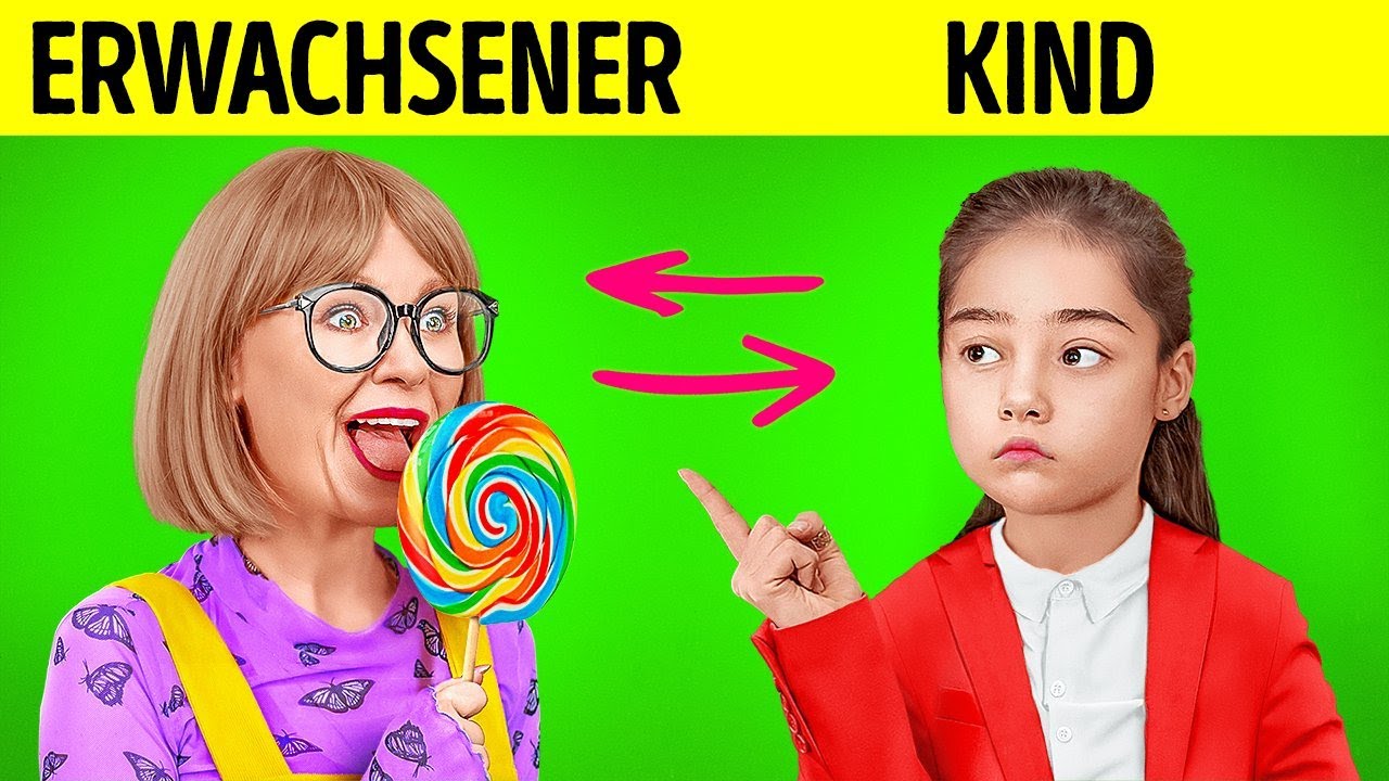 ⁣VERRÜCKTER KÖRPERTAUSCH MIT MAMA || Kinder VS Erwachsene! Lustige Szenen von 123 GO! SCHOOL