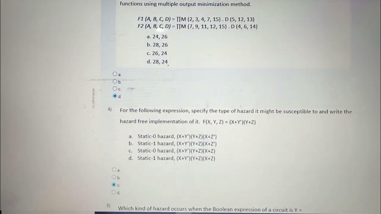 NPTEL Assignment 3 solution digital electronics circuits YouTube