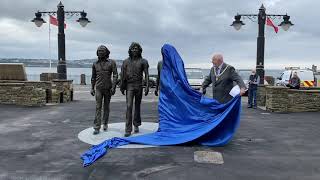 Bee Gees statue unveiling in Douglas Isle of Man