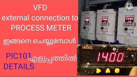 🩸selec PIC101 process indicator programming and connection കൊടുക്കാം//vfd external process indicator