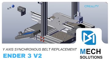 Ender 3 V2 Y axis synchronous belt replacement tutorial