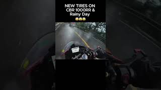 How Dangerous Are New Tires On Rainy Days? #shorts #motorcycle #crash