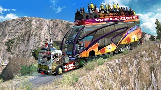 Overloaded Trailer - the most dangerous road | Euro Truck Simulator 2