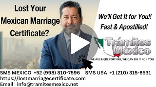Mexican marriage certificate