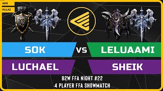 WC3 - B2W FFA Night #22 - 4 Player FFA - Sok vs LuChaeL vs Leluaami vs Sheik