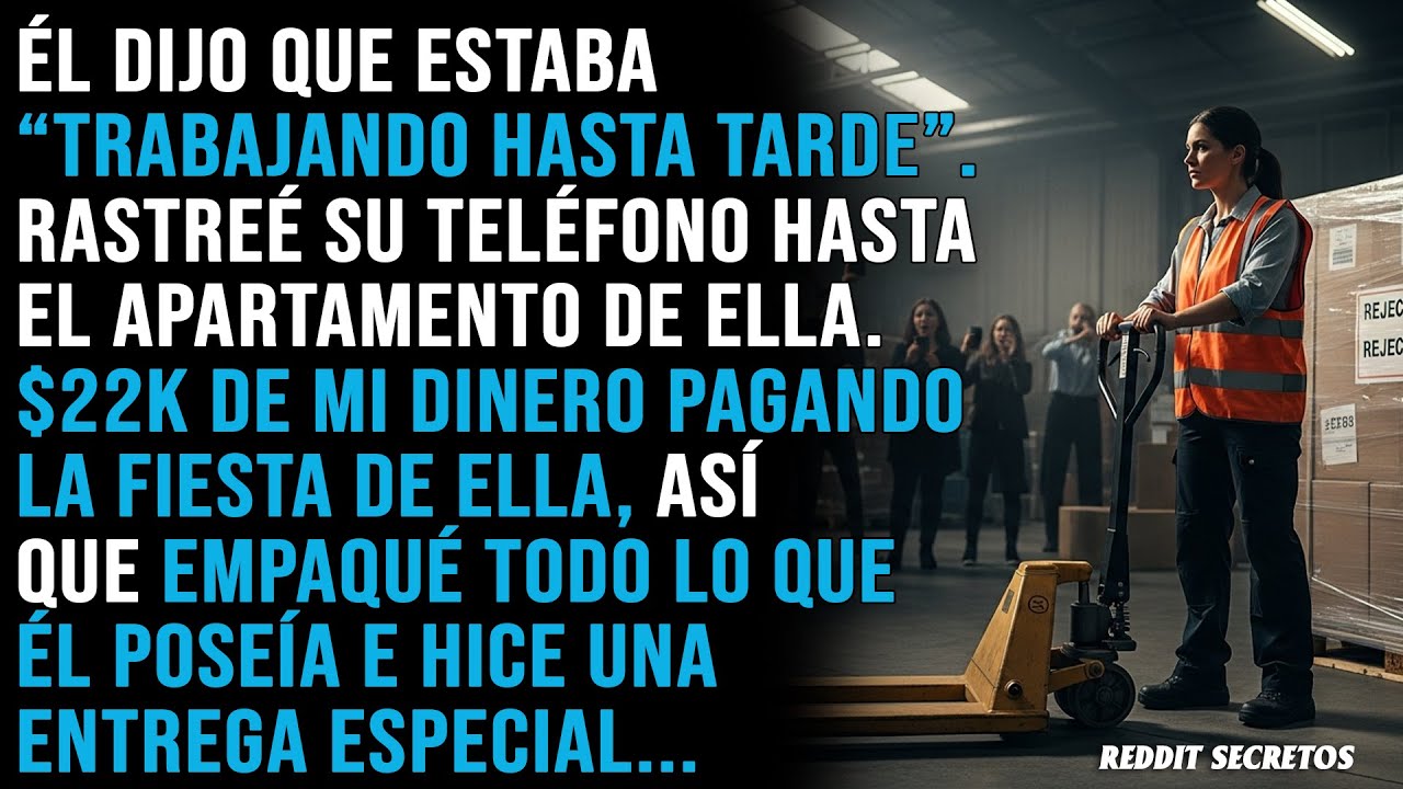 Descubrí su aventura y llevé sus maletas a la puerta de ella. Justo en medio de...