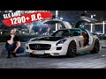 1200+ л.с. Mercedes SLS AMG Twin Turbo. Легенда Дубая