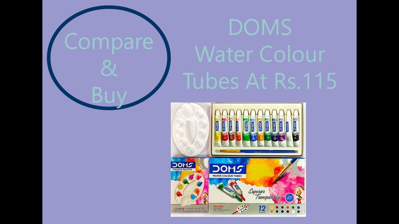 Product Review Doms Water Colour Tubes & Colour Palette At Rs. 115 ...