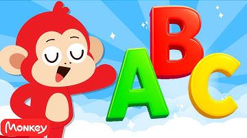 ABC Song with Colors 🌈 Learn ABC 🇦 Alphabet Songs | Monkey Junior Nursery Rhymes & Kids Songs