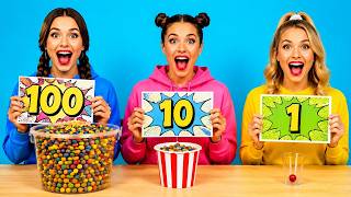 100 Layers Challenge! Crazy Food Ideas 🍩 by 123 GO! LIKE