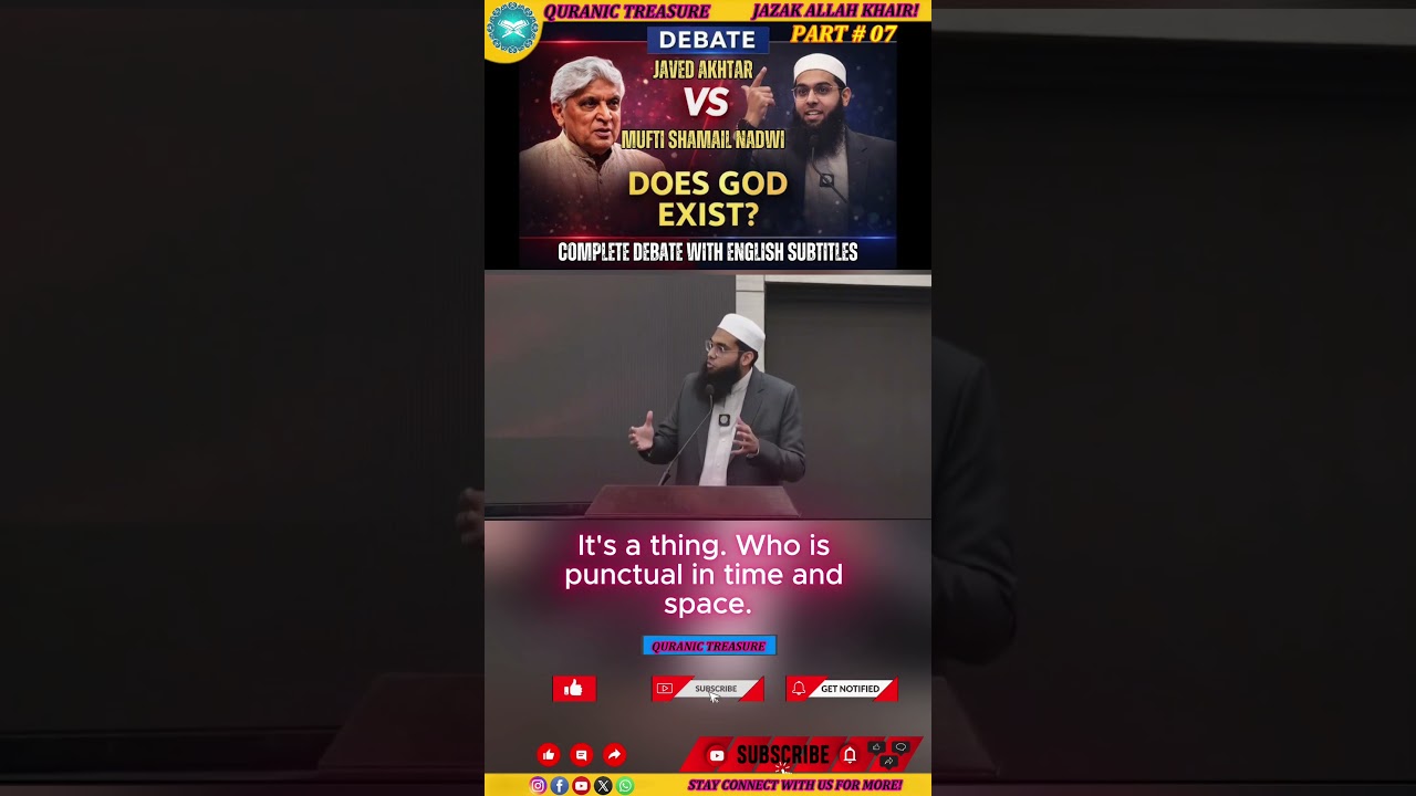 Deep Questions About God 🌀 | Javed Akhtar Debate Mufti Shamail | Eng Sub | Part 7 🧠