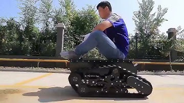 Guoxing robotics IP67 waterproof rubber tracked tank chassis PLT-1000