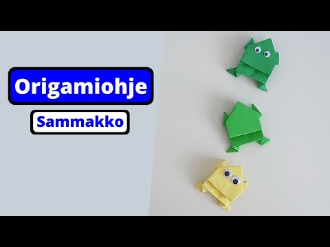 Video: Kuinka Tehdä Sammakko
