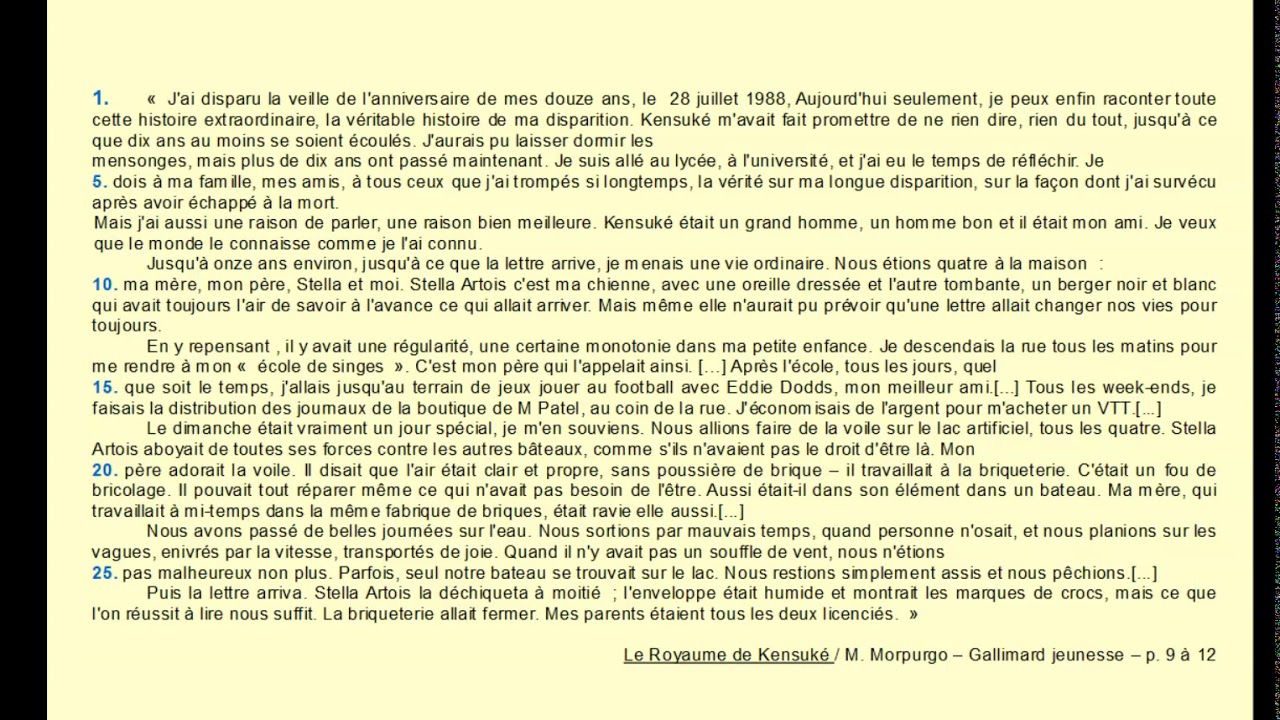 Le Royaume De Kensuké Questionnaire Et Reponse