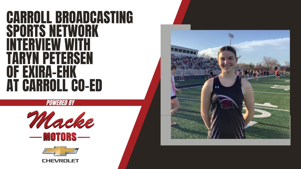 Carroll Broadcasting Sports Network interview with Taryn Petersen of Exira-EHK at Carroll CoEd