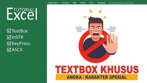 Skrip Makro VBA Untuk Membatasi Input Karakter TextBox