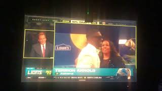 LIONS trade UP for TERRION ARNOLD!! Live fan reaction!