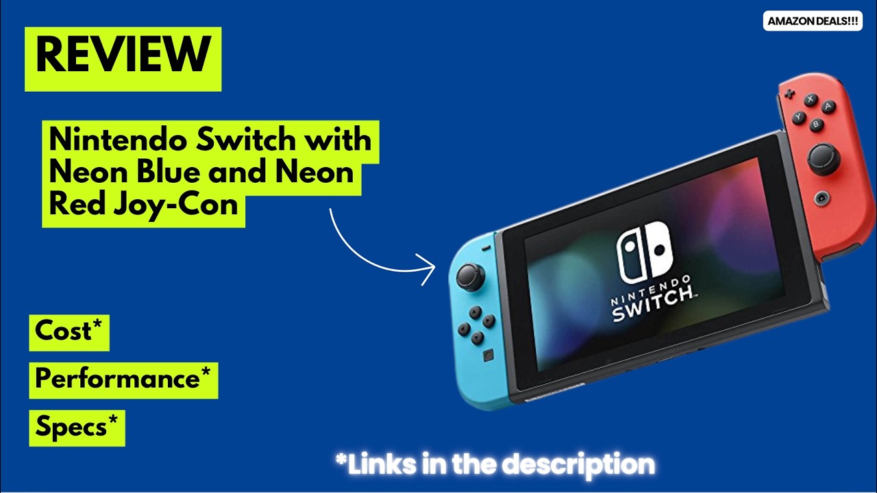 Nintendo Switch Review 2026 🎮 Neon Blue & Red Joy-Con | Handheld