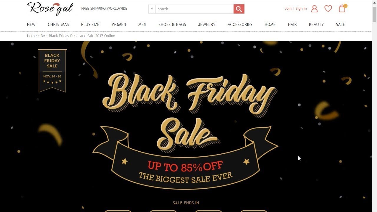 Акции на Черную пятницу в магазине Rosegal и пара слов про ситуацию с купонами для новорегов на Али.