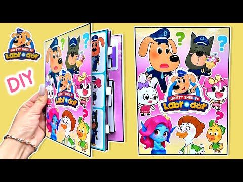 [✨Paper DIY✨] Labrador Sheriff Game Book | Making Sheriff Labrador Game Book