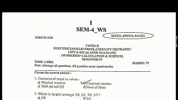 Workshop calculation and science electrician 4th semester answer key 07 august 2019