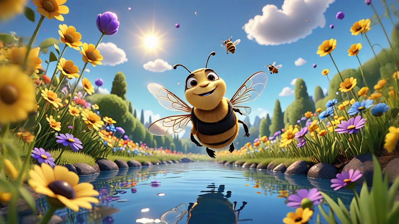 Benny Bee Buzzes Around | Fun Insect Song for Kids | Toddler Rhymes and Nature Learning