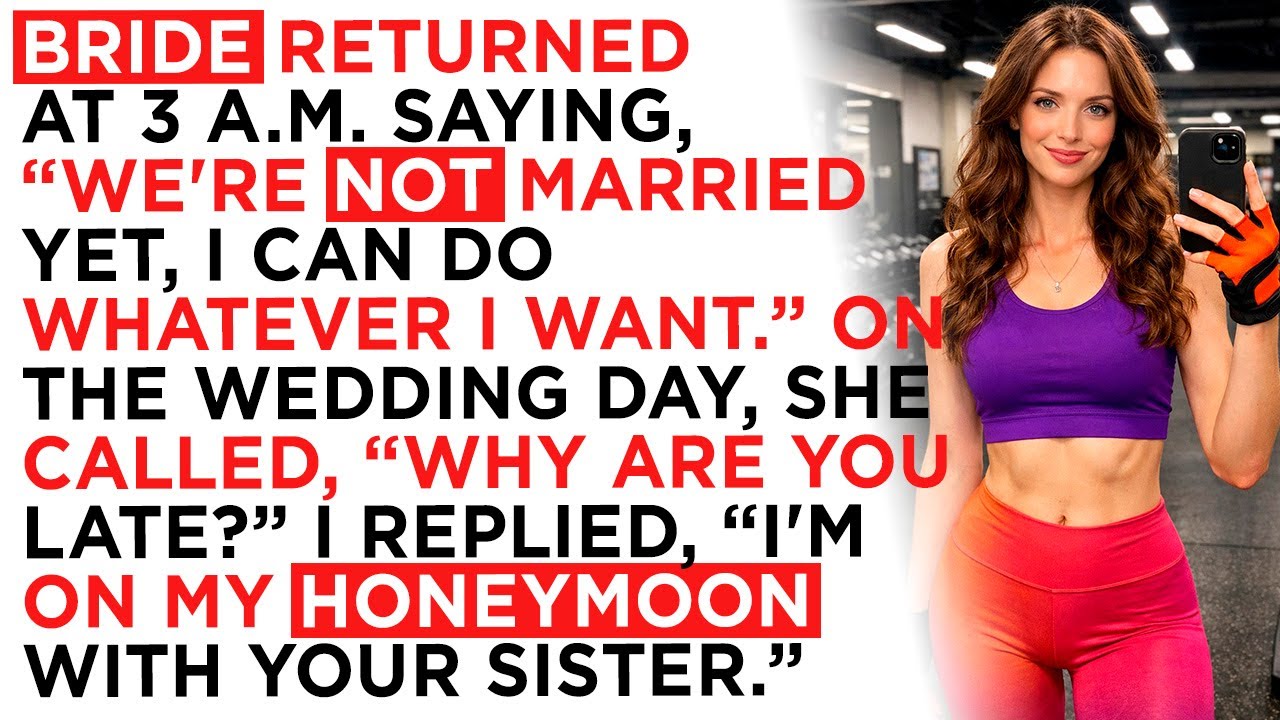 Bride returned at 3 a.m. saying, “We're not married yet, I can do whatever I want.” On the wedding..