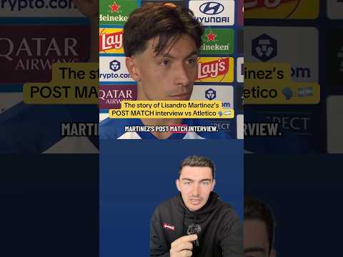 Martinez POST MATCH interview was an ALL TIMER