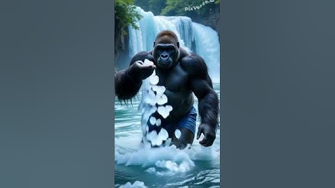 ice cube and gorilla #ai #monkey #shorts