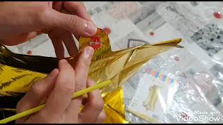 طريقة نفخ بالون الأرقام  how to inflate foil balloon video withot helium or pumps