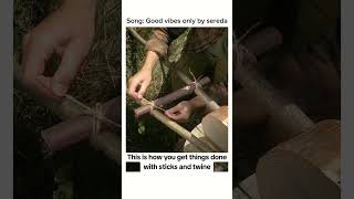 This is how things are done with sticks and twine #music #automobile #hesaidshesaidloveinabundance
