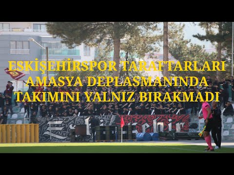 Eskişehirspor Taraftarları Amasya'da da Takımını Yalnız Bırakmadı ⚫🔴 (06.11.2022) #EsEs #Amasyaspor