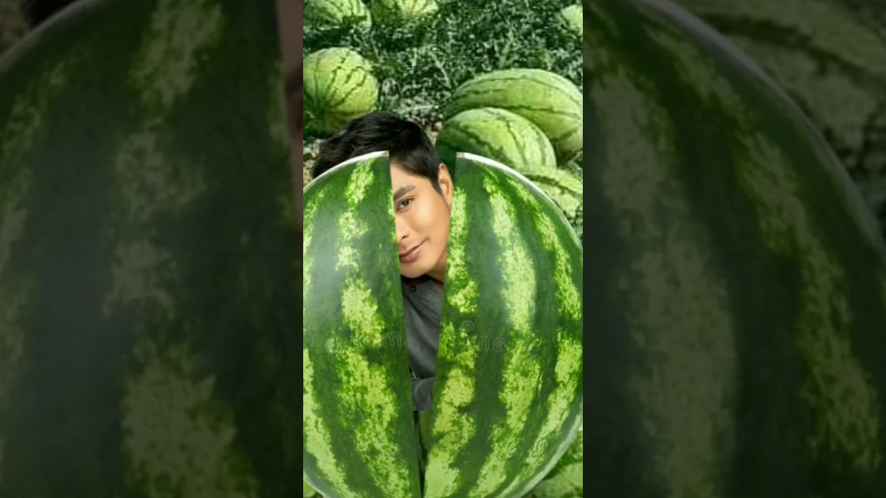 the watermelon fruit with the Philippine king of action star Coco Martin 